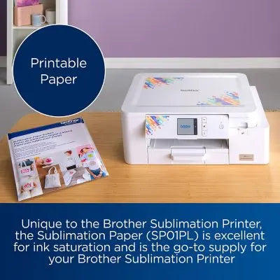 Brother  SP01PL Sublimation Paper, 8.5 x 11, White, 100 Sheets