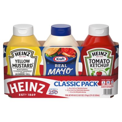 Heinz Classic Pack Condiments, 3 pk.