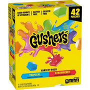 Gushers Erdbeer- & Tropenfrucht-Snacks, 22,7 g, 42er-Pack