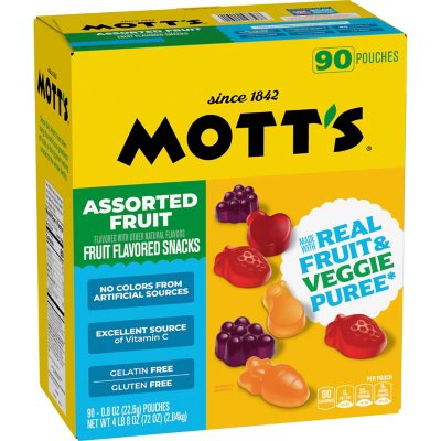 Mott's Assorted Fruit Flavored Snacks, 0.8 oz., 90 pk.