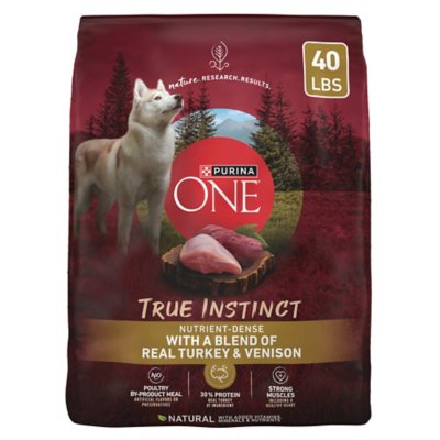 Purina ONE SmartBlend True Instinct Echte Pute & Wild, Trockenfutter für ausgewachsene Hunde, 18,1 kg.