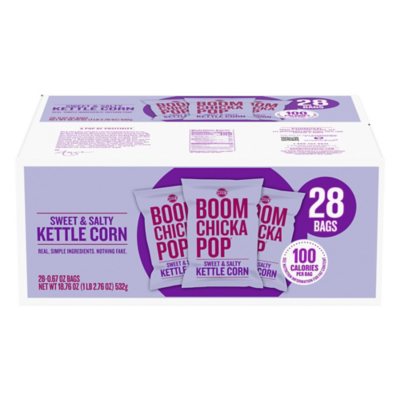 Angie's BOOMCHICKAPOP Sweet & Salty Kettle Corn Popcorn, 0.67 oz., 28 pk.