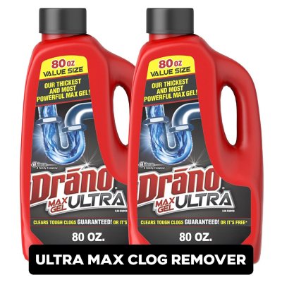 Drano Max Ultra Gel Drain Opener, 2 pk., 160 fl. oz.