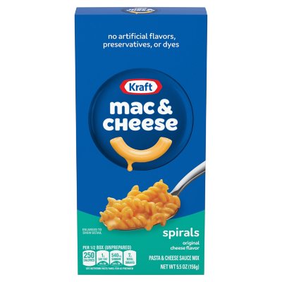 Kraft Spirals Original Mac & Cheese Macaroni and Cheese Dinner, 5.5 oz.