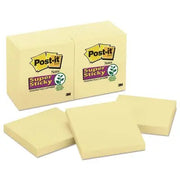 Post-it Notes Super Sticky - Canary Yellow Note Pads, 3 x 3, 90/Pad -  12 Pads/Pack