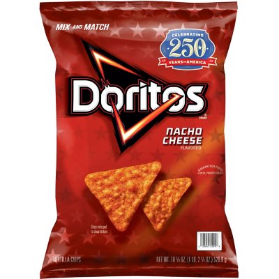 Doritos Nacho Cheese Flavored Tortilla Chips, 18.38 oz.