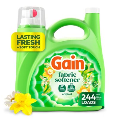 Gain Liquid Fabric Softener, Original Scent, 244 loads, 143 fl. oz.