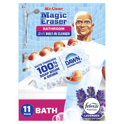 Meister Proper Magischer Radierschwamm 2-in-1 Badreiniger, Lavendel, 11 Stück.