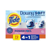 Tide Power PODs Downy Soft Boosters Waschmittel-Packs, Aprilfrisch, 72 Stk.