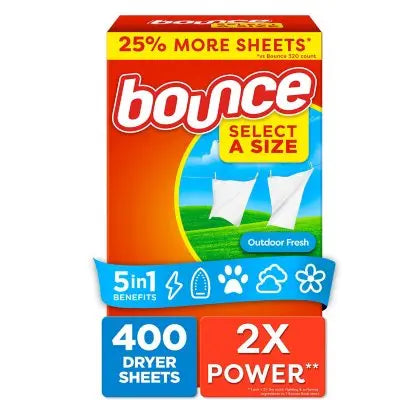 Bounce Trocknertücher, Outdoor Fresh, 400 Stk.