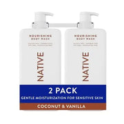 Native Nourishing Body Wash, Coconut & Vanilla, 36 fl. oz., 2 pk.