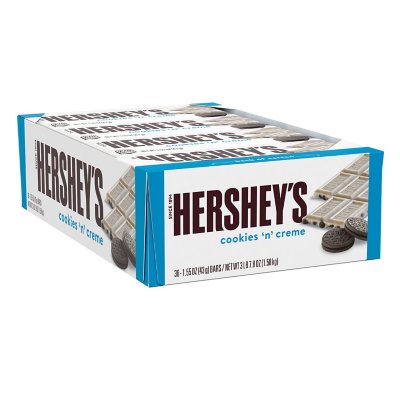 HERSHEY'S Cookies 'n' Creme Candyriegel, Standardgröße, 43 g, 36er-Pack