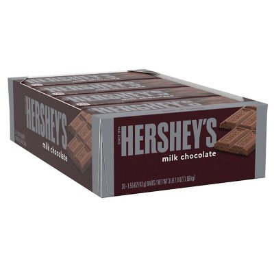 HERSHEY'S Milk Chocolate Candy Bars, 43g, 36er Pack