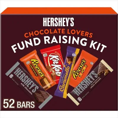 HERSHEY'S Chocolate Lovers Candy Bars, Variety Pack, Full Size, 52 pk.