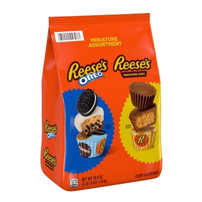 REESE'S Miniatures Oreo und Original Erdnussbutterbecher Süßigkeiten, 1383 g.