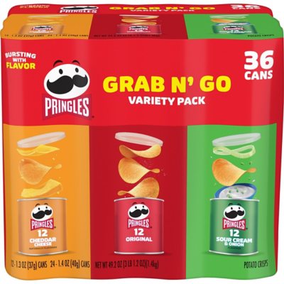 Pringles Grab N' Go Variety Pack Chips, 36 pk.
