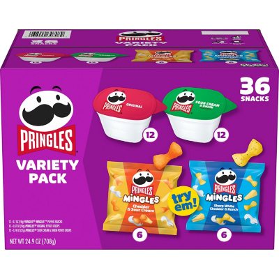 Pringles Mingles and Singles Snack Variety Pack, 36 ct.
