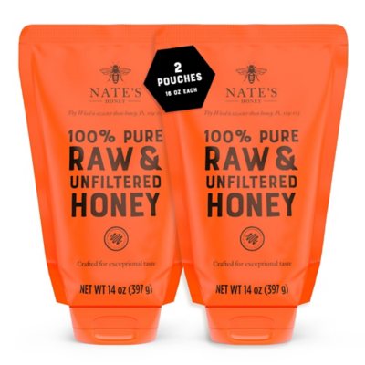Nature Nate's 100% Pure Raw and Unfiltered Honey, 16 oz., 2 pk
