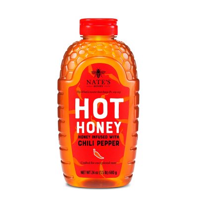 Nature Nate's 100% Pure Hot Honey with Habanero Chili Peppers, 24 oz.