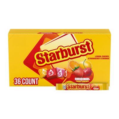 Starburst Original Fruchtige Kaubonbons, Standardgröße, 58,7 g, 36 Stück