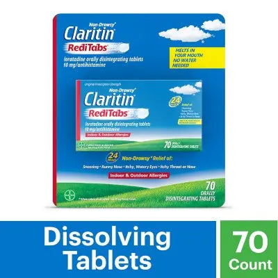 Claritin 24 Stunden nicht schläfrige Allergiemedizin RediTabs 70 St.