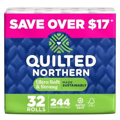 Quilted Northern Ultra Soft & Strong 2-Ply Toilet Paper 32 rolls, 244 sheets/roll