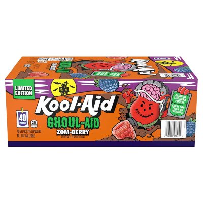 Kool-Aid Ghoul-Aid Zom-Berry Getränk mit künstlichem Aroma, 177 ml, 40 Stück.