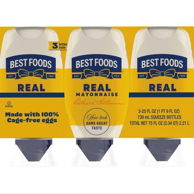 Best Foods Real Mayonnaise, 25 oz., 3 pk.