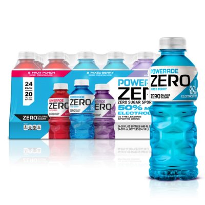 POWERADE ZERO Sportgetränk, Vielfaltspackung, 591 ml, 24er-Pack