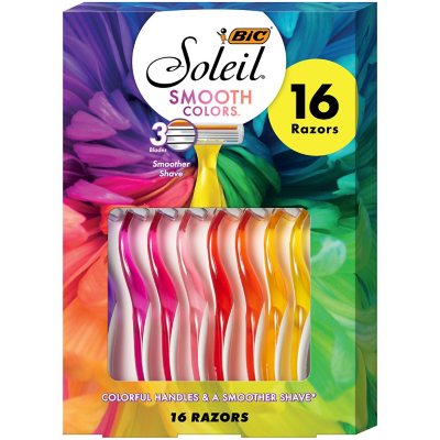BIC Soleil Color Collection Damenrasierer, 3-Klingen, 16 Stück