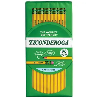 Ticonderoga Holzstift, HB #2, gelber Schaft, 96 Stk.
