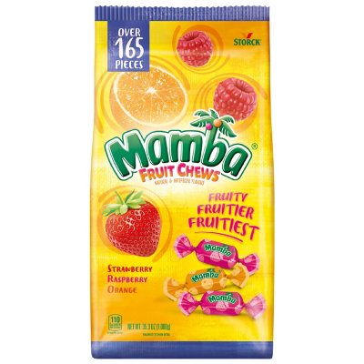 Mamba Fruit Chews Candy, Party Size, 165 pcs.