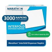 Marathon Interfold 1-Ply White Dispenser Napkins 12 pks., 250 napkins/pk.