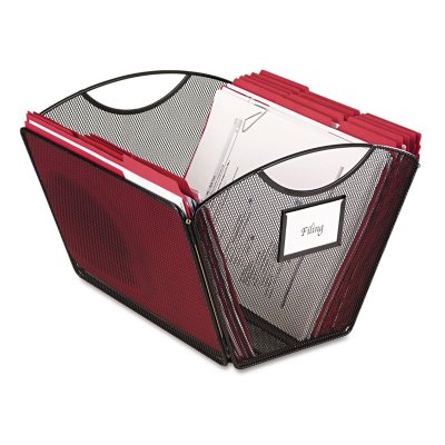 Safco Onyx Mesh Desktop Tub Letter File, Black