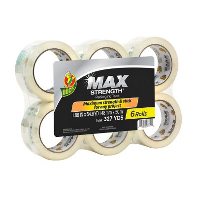 شريط تغليف "Duck (R) Max Strength"، 1.88 بوصة × 54.6 ياردة، 6 عبوات