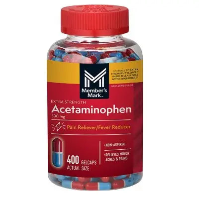Member's Mark Extra Stärke Acetaminophen 500mg Gelkapseln, 400 St.