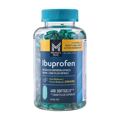 Member's Mark Ibuprofen Softgels, 200 mg, 400 St.