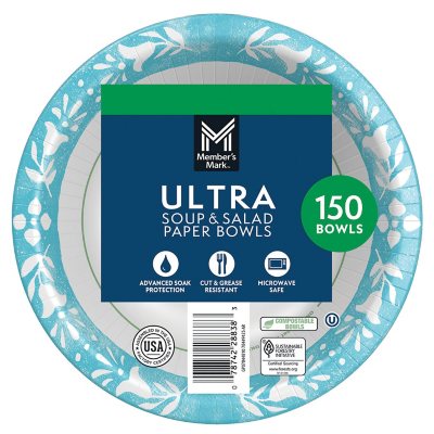 Member's Mark Ultra Suppen-/Salatschalen aus Papier, 591 ml, 150 Stück