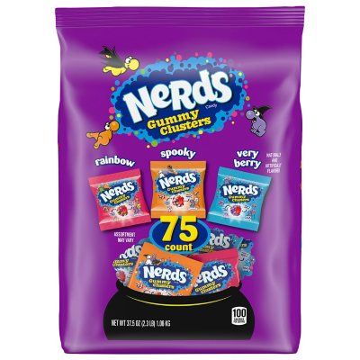 Nerds Gummy Clusters, Halloween Candy, Variety Mix Bag, 37.5 oz., 75 pcs.