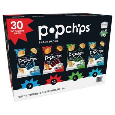 Popchips Variety Pack Chips, 0.8 oz., 30 pk.