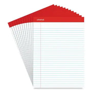 Universal Collegeblock mit perforierter Kante, liniert, US-Letter, weiß, 50 Blatt, 12 Stück.