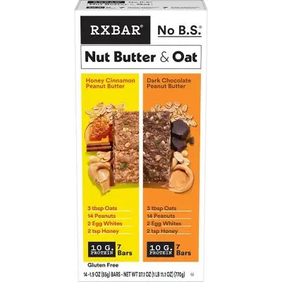 RXBAR Nut Butter & Oat Bar Variety Pack, 1.9 oz. 14 ct.