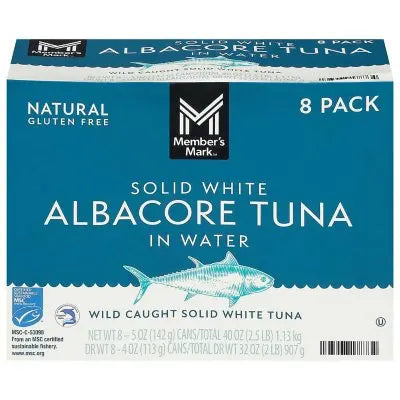 Member's Mark Premium, MSC Certified, Solid White Albacore Tuna 5 oz., 8 pk.