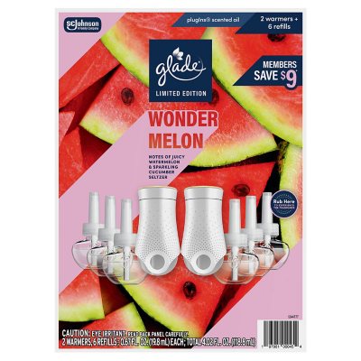 عبوات Glade PlugIns الزيتية المعطرة، وندر ميلون، جهازي تسخين + 6 عبوات إعادة تعبئة