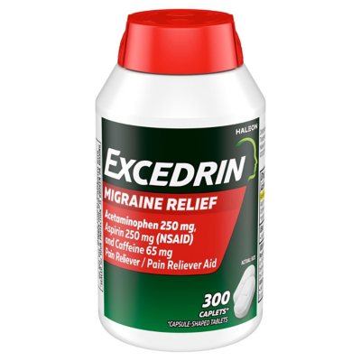 Excedrin Migraine Pain Relief Caplets, 300 ct.