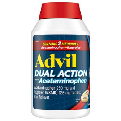 Advil Dual Action beschichtete Caplets mit Acetaminophen, 240 St.