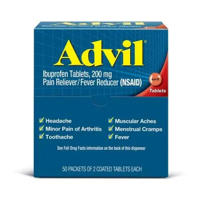 Advil Schmerzmittel und Fiebersenker, Ibuprofen 200mg Tabletten, 100 St.
