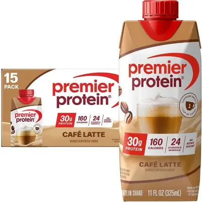 Premier Protein 30g High Protein Shake, CafÃ© Latte 11 fl. oz., 15 pk.