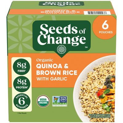 Seeds of Change Certified Organic Quinoa and Brown Rice with Garlic 8.5 oz., 6 pk.