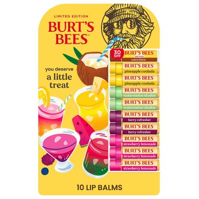 Burt's Bees Lippenbalsam-Set "Drink Inspired", Limited Edition, 10er Pack